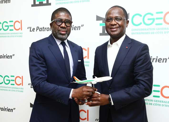 Air Côte d'Ivoire : Le directeur général, Laurent Loukou, présente sa vision au secteur privé ivoirien
