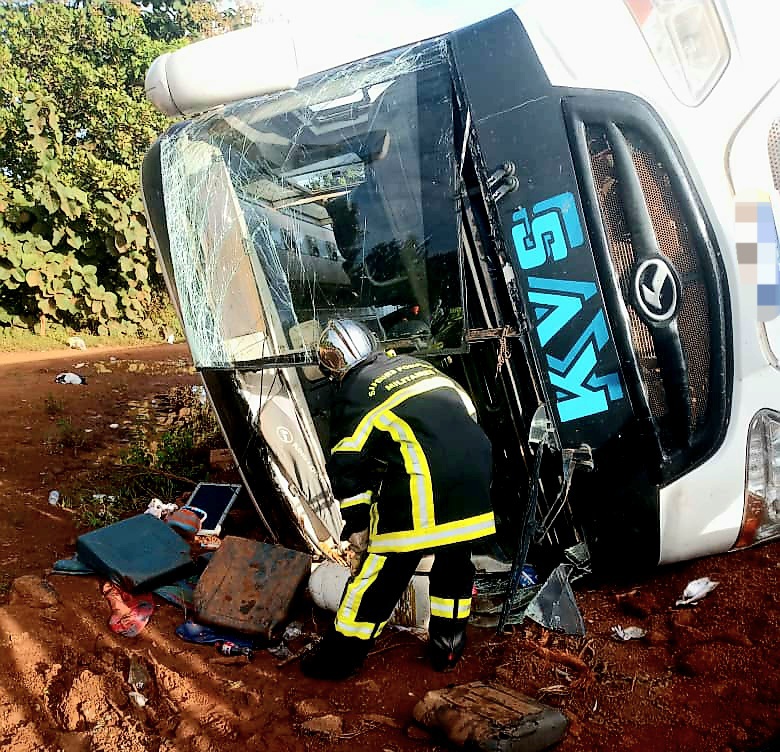 Côte d’Ivoire / Axe Korhogo-Abidjan: Un car de transport en commun dérape et se renverse