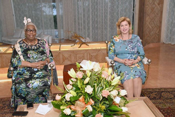 Côte d’Ivoire / Dominique Ouattara chez Thérèse Houphouët-Boigny