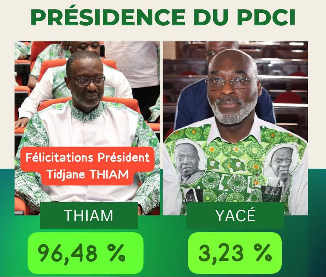Côte d’Ivoire / Tidjane Thiame succède à Henri Konan Bédié à la tête du PDCI-RDA
